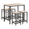 BARTISCH + 4 x BARHOCKER - Naturfarben, Holzwerkstoff (100/87/60cm) - SoBuy