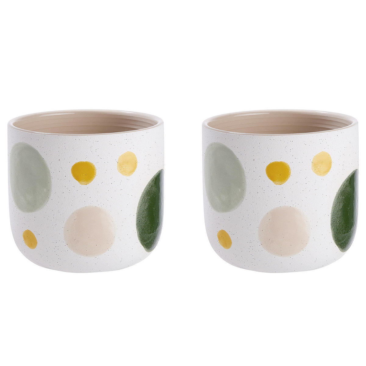 BLUMENTOPF (2er Set) Seventies - Multicolor, Keramik (15cm) - Butlers