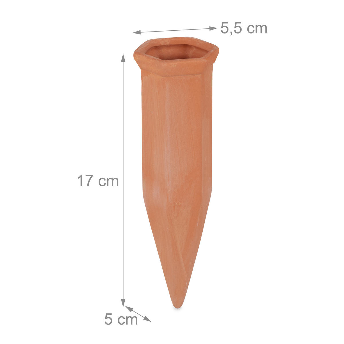 4XTONKEGEL - Hellbraun, Keramik (5.5/17/5cm) - Relaxdays