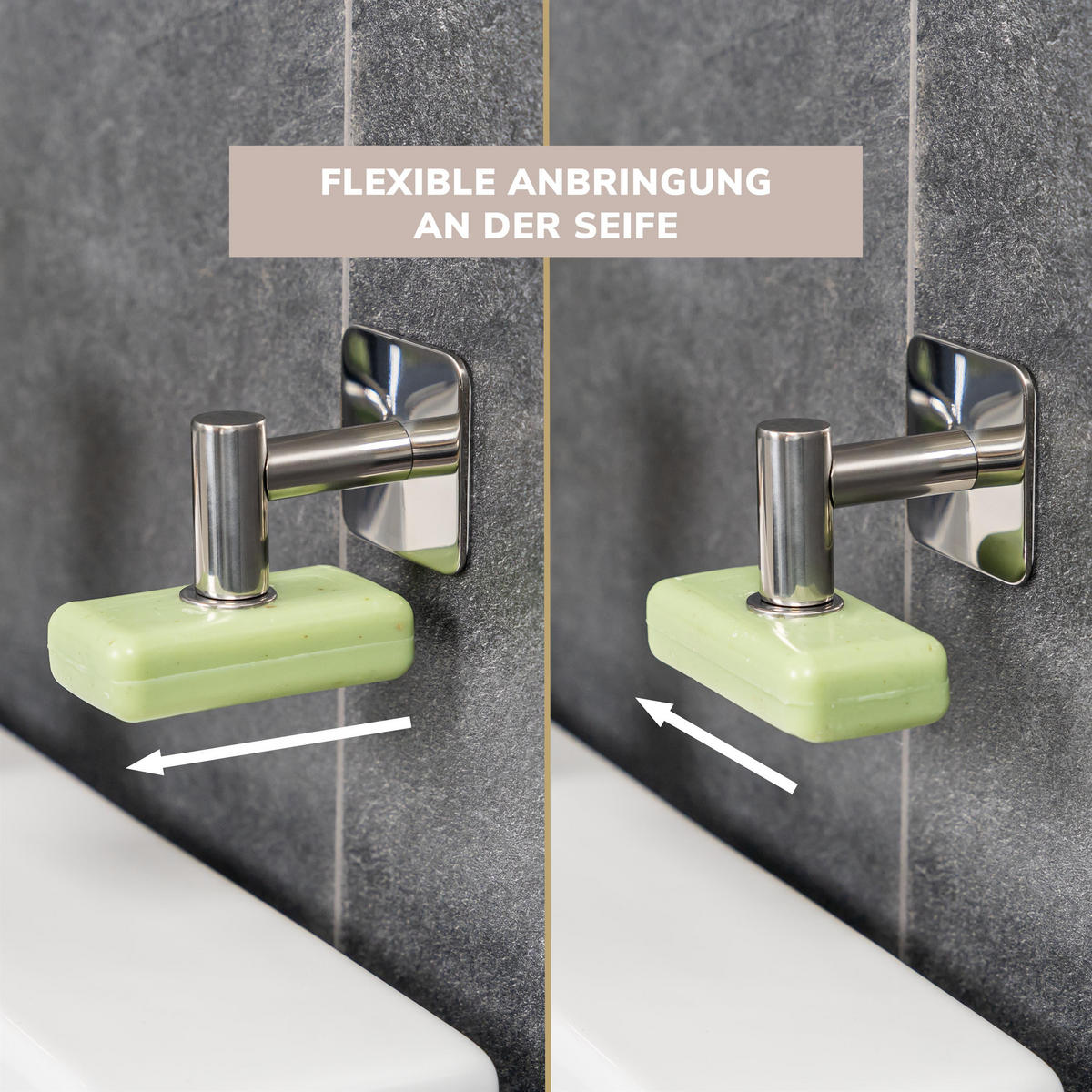 SEIFENHALTER, silber - Edelstahlfarben, Metall (5.7/5.7/6cm) - bremermann