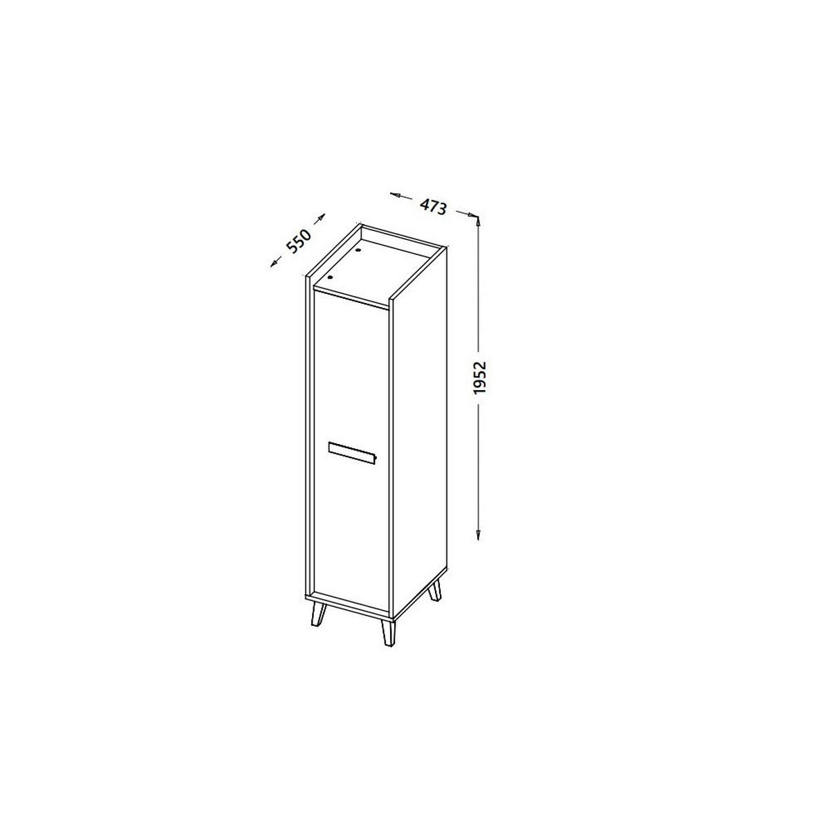 BÜCHERREGAL FIABA 47,3/195,2/55 cm Wohnzimmerregal Hochschrank Regal Anthrazit - Anthrazit, Holzwerkstoff (47.3/195.2/55cm) - MASSENO