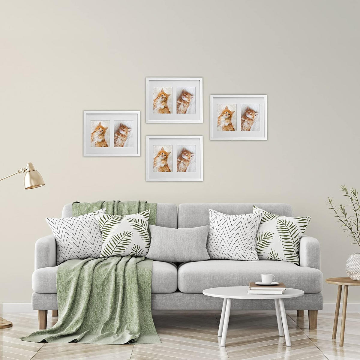 BILDERRAHMEN Galeria MDF Weiß (4tlg) - Weiß, Holzwerkstoff (14/35/42cm) - BoMoe