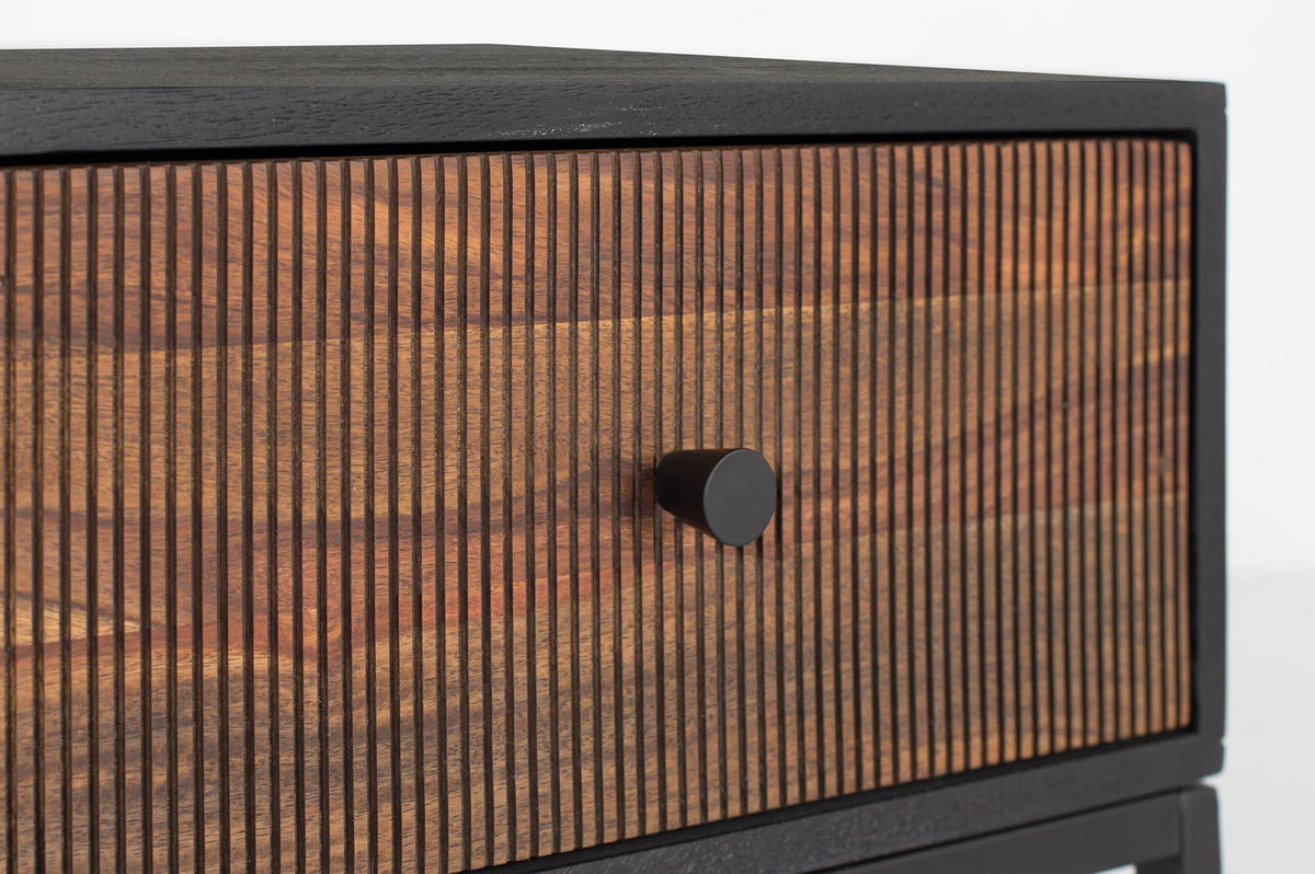 NACHTTISCH aus Palisander - Schwarz, Holz (45/45/45cm) - Giner y Colomer