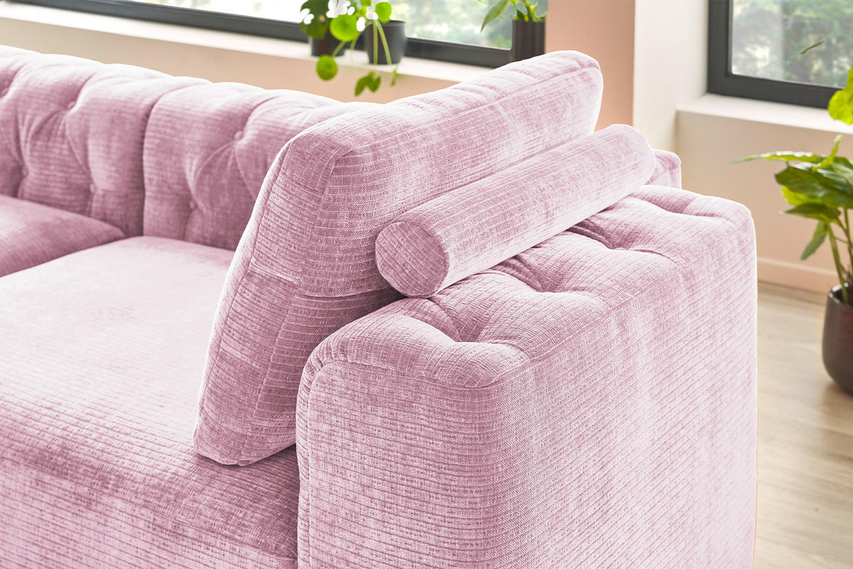 RÜCKENKISSEN SEPHI Pink Cord - Pink, Textil (70/20cm) - KAWOLA