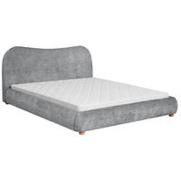 ČALOUNĚNÁ POSTEL Sonho, dvoulůžko 160x200 cm s pěnovou matrací 10 cm, žinylková látka, šedá - šedá, textil (160/200cm) - Beautysofa