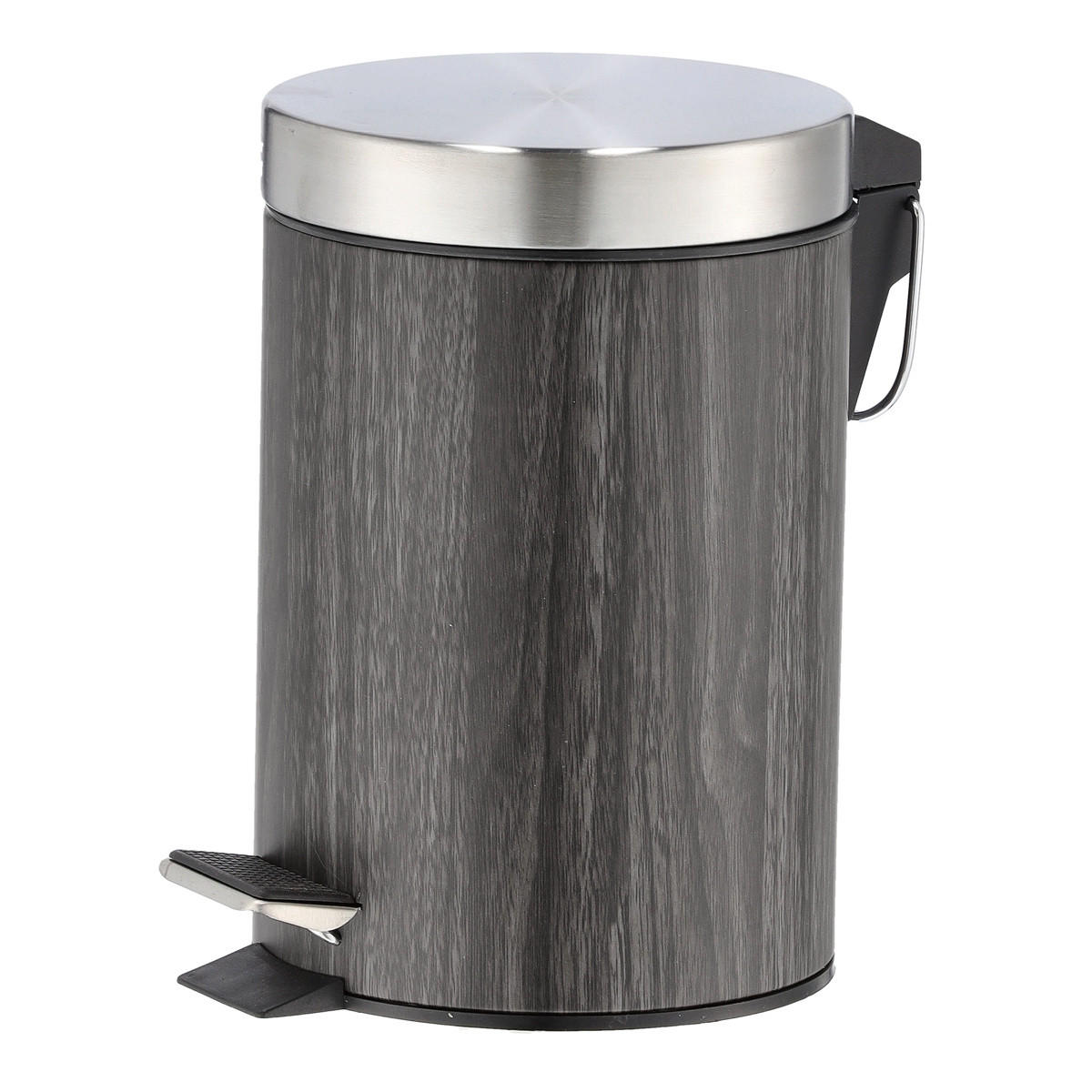 BADEZIMMERKORB Müllbehälter - Walnuss 3 l 17/17/25 cm - Braun, Metall (17/25/17cm) - ZELLER