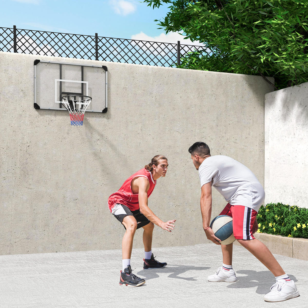 BASKETBALLKORB - Schwarz, Metall (61/113cm) - SPORTNOW