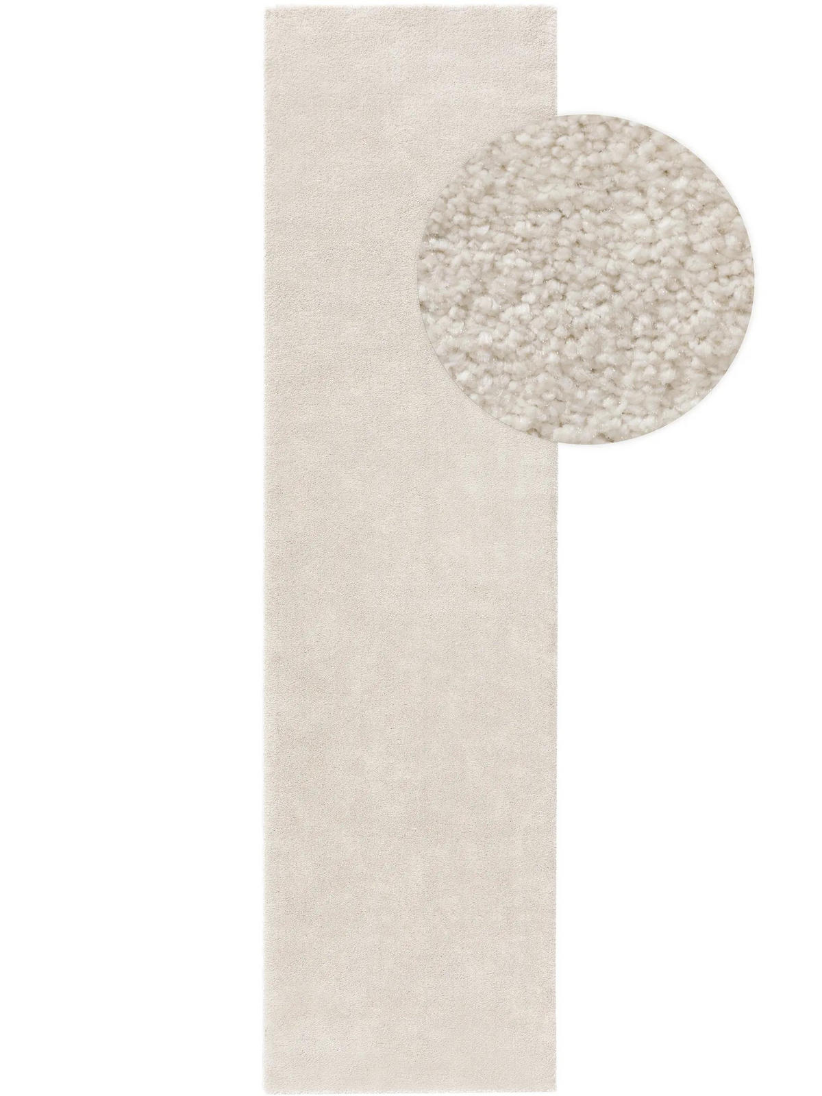 LÄUFER Tacoma Cream 80x300 cm - Creme, Kunststoff/Textil (80/300cm) - benuta Nest