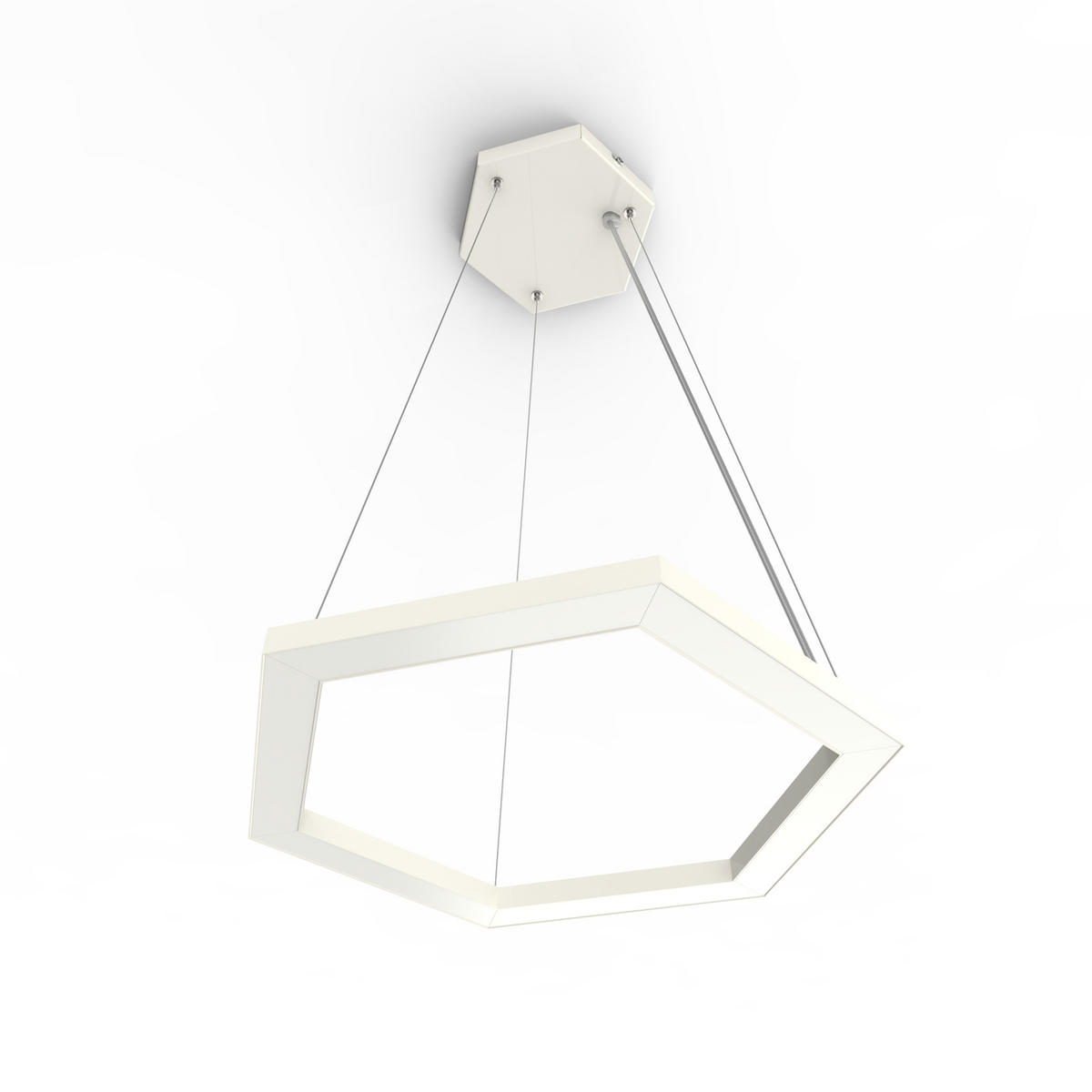 LED-HÄNGELEUCHTE - Weiß Hochglanz, Metall (1.6/100/40cm) - Lumicom