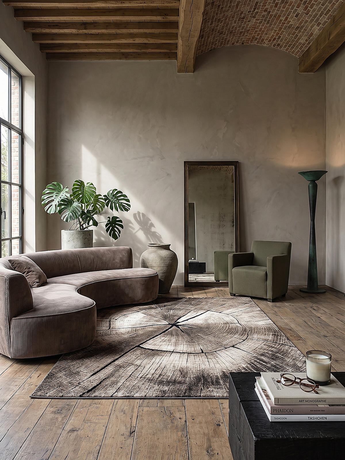 TEPPICH Kurzflor OGLIO Abstrakt Polypropylen-Polyester Natur 160 x 230 cm - Beige, Textil (160/230cm) - KADIMA DESIGN