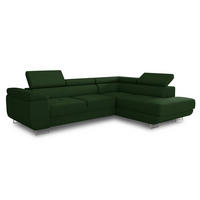 ECKSOFA Caris Cord, Seite: Rechts - Grün, Holz/Textil (273/203cm) - Sofnet