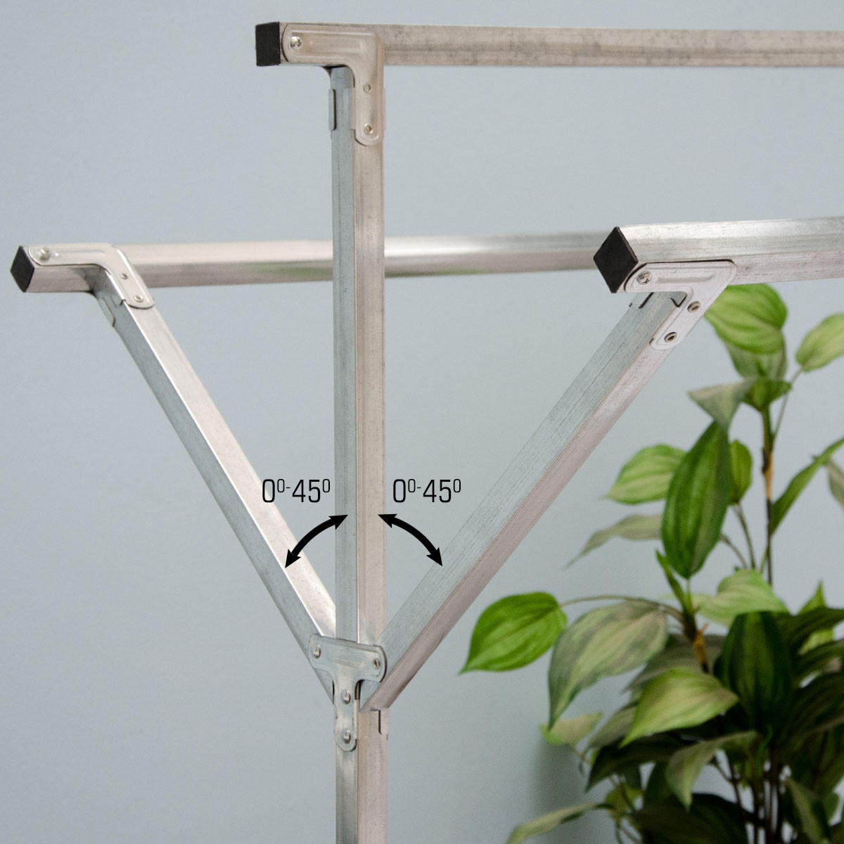 KLEIDERSTÄNDER mit 3 Aufhängestangen, 150/67/133 cm, Silber - Silberfarben, Metall (67/133/150cm) - eyepower