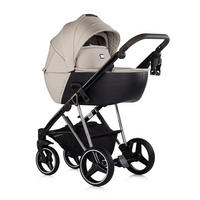 KOMBIKINDERWAGEN 3in1 Imperium beige Babyschale Babywanne Tasche Korb Gurt - Beige, Metall (98/59/110cm) - Chipolino