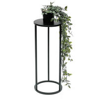 BLUMENHOCKER Metall Schwarz Rund 50 cm 96316 S - Schwarz, Metall (20/50/20cm) - DanDiBo