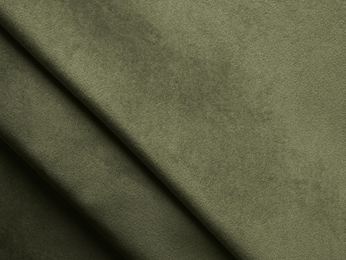 4-SITZER-SOFA Samt Stoff Grün - Schwarz/Olivgrün, Kunststoff/Textil (232/81/98cm) - Makamii