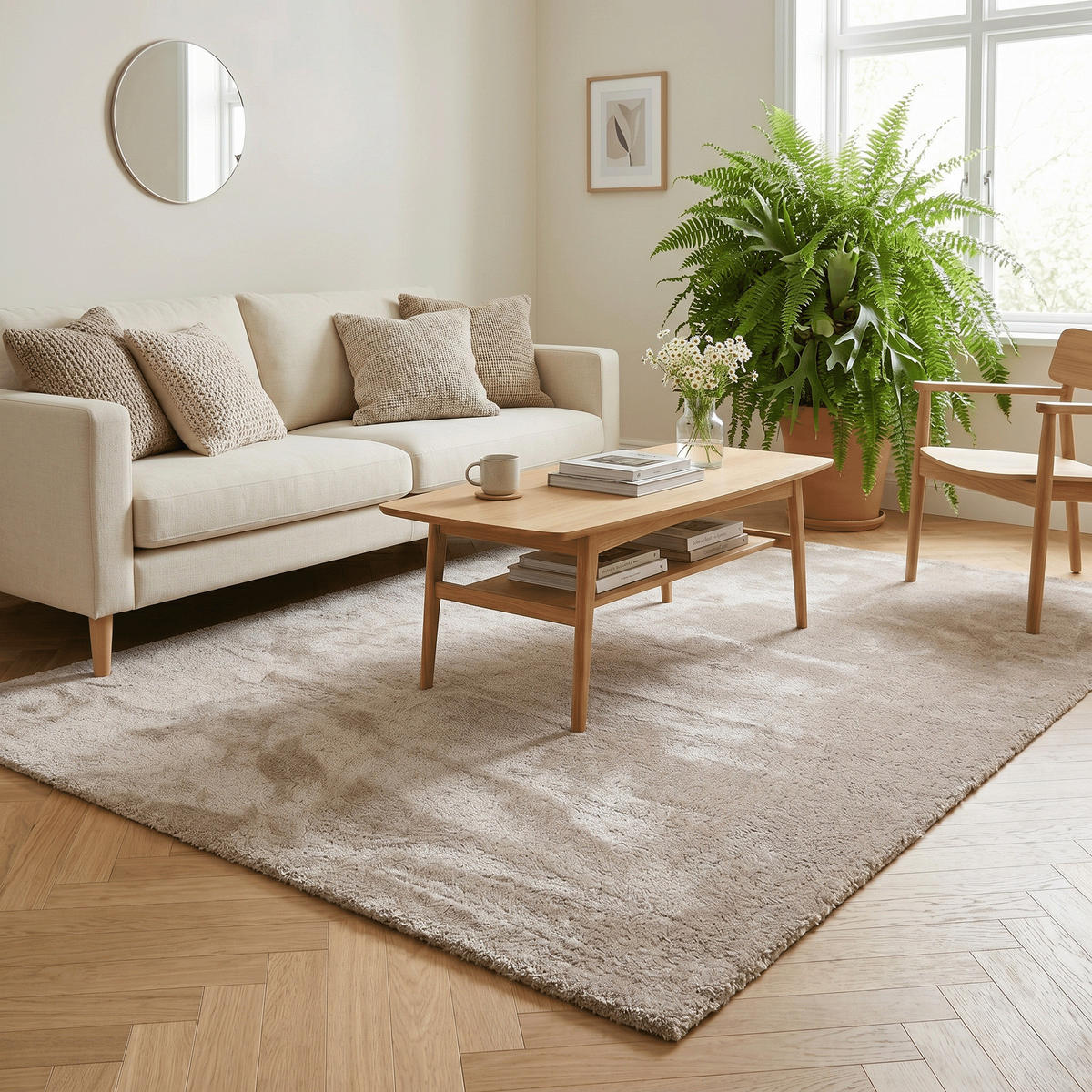 HOCHFLORTEPPICH LIVORNO SUPER SOFT - Beige, Textil (200/300cm) - Snapstyle