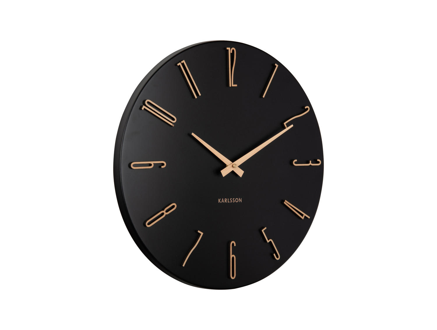 WANDUHR Esmerado Schwarz 2.1/40/40 cm - Schwarz, Metall (40/40/2.1cm) - Karlsson