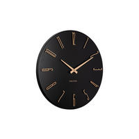 WANDUHR Esmerado Schwarz 2.1/40/40 cm - Schwarz, Metall (40/40/2.1cm) - Karlsson