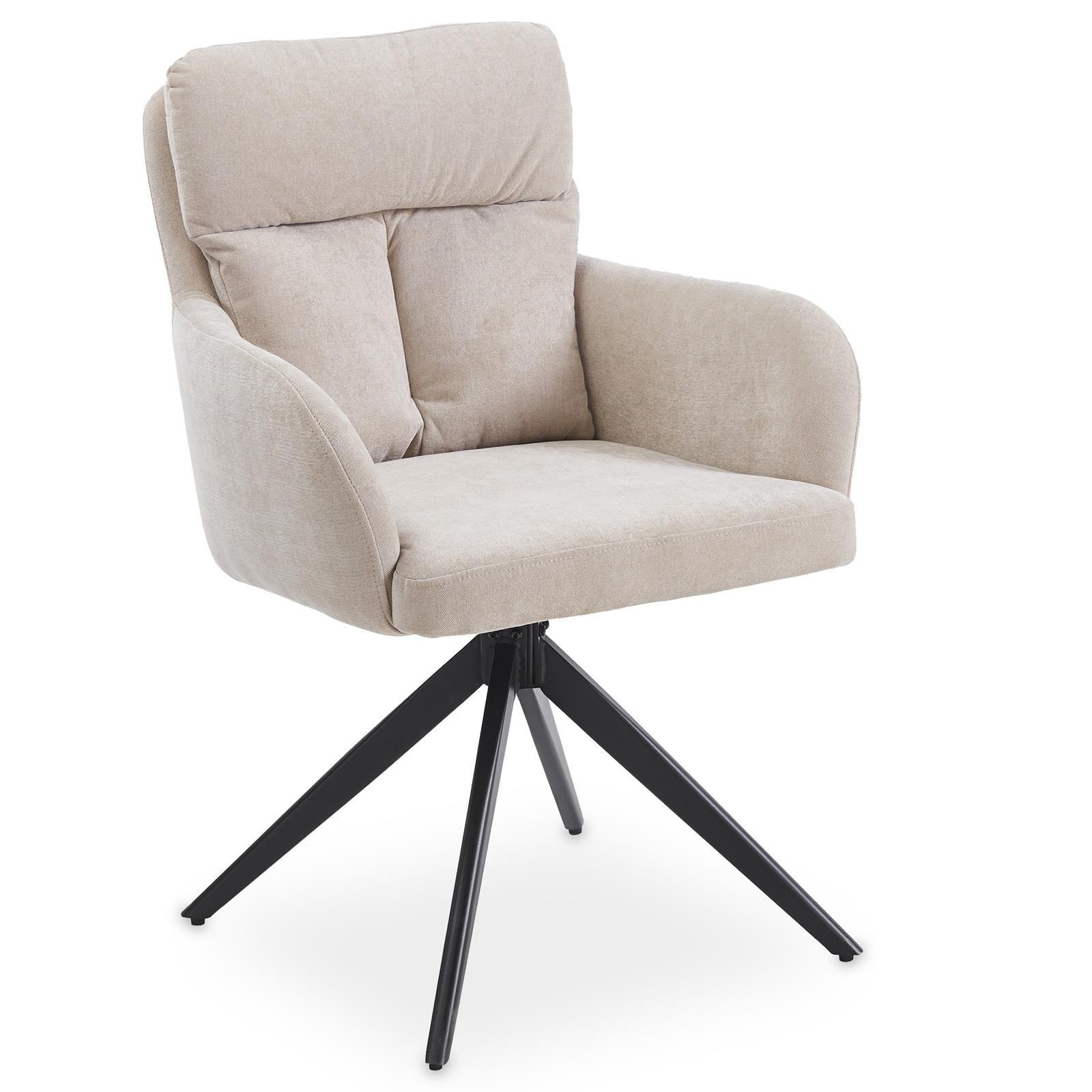 ESSZIMMERSTÜHLE ELARA beige - Beige, Textil (58/87/63cm) - IDIMEX