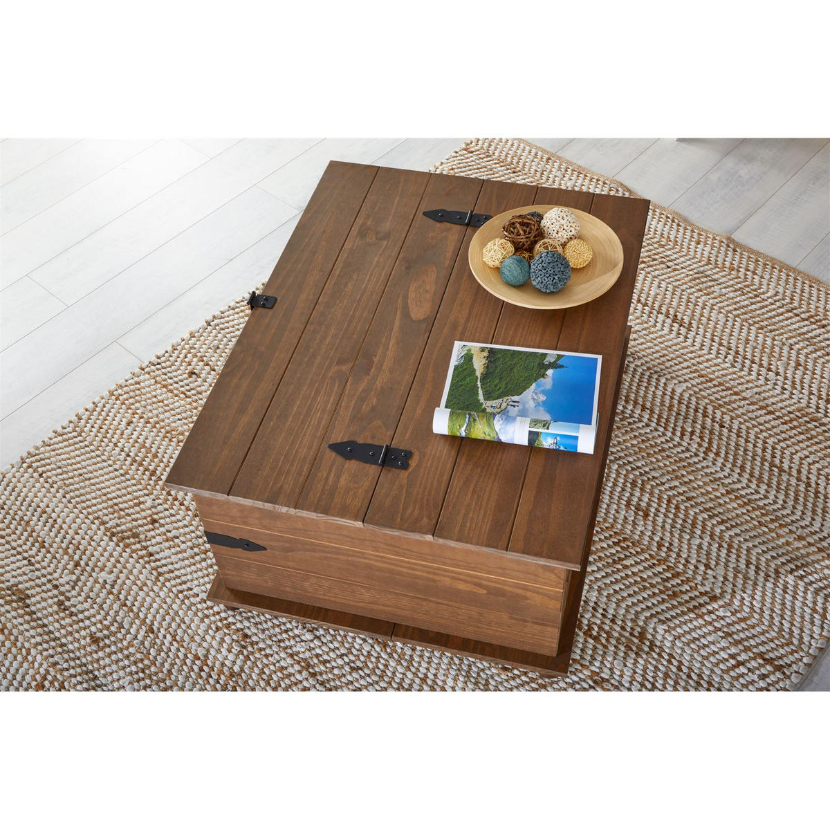 TRUHENTISCH TEQUILA - Braun, Holz (72/92/44cm) - IDIMEX
