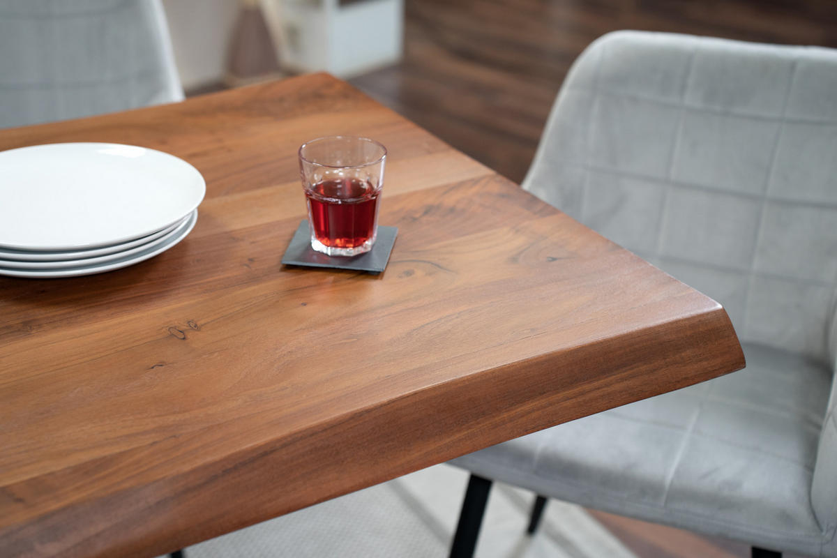 ESSTISCH CALI - Schwarz/Braun, Holz/Metall (90/180/77cm) - SAM