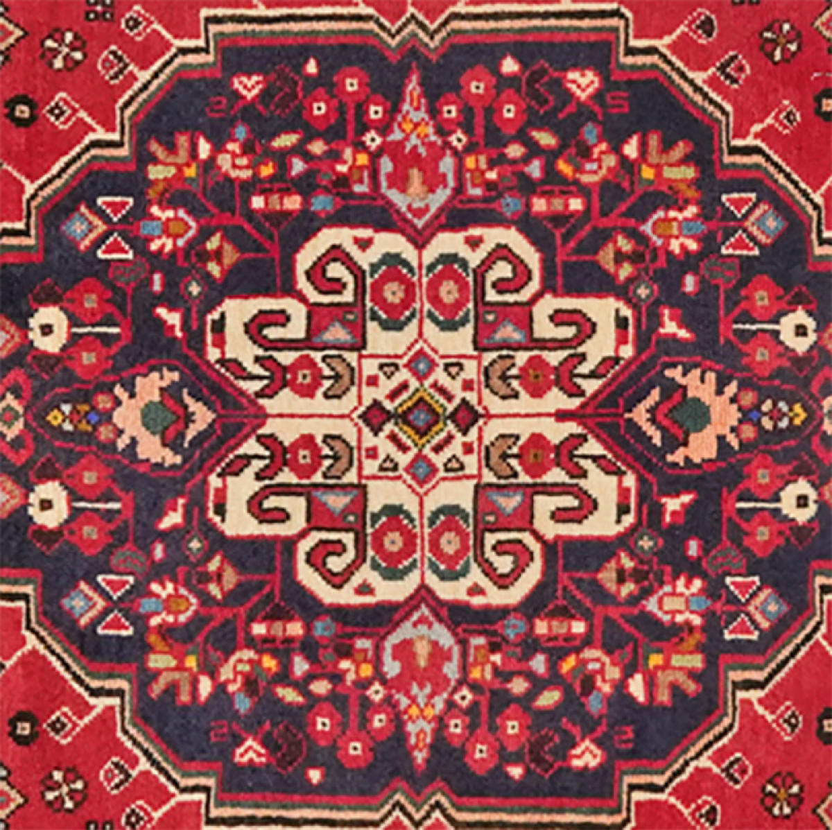 TEPPICH Gashgai Rot 65/62 cm - Rot, Textil (62/65cm) - Looma