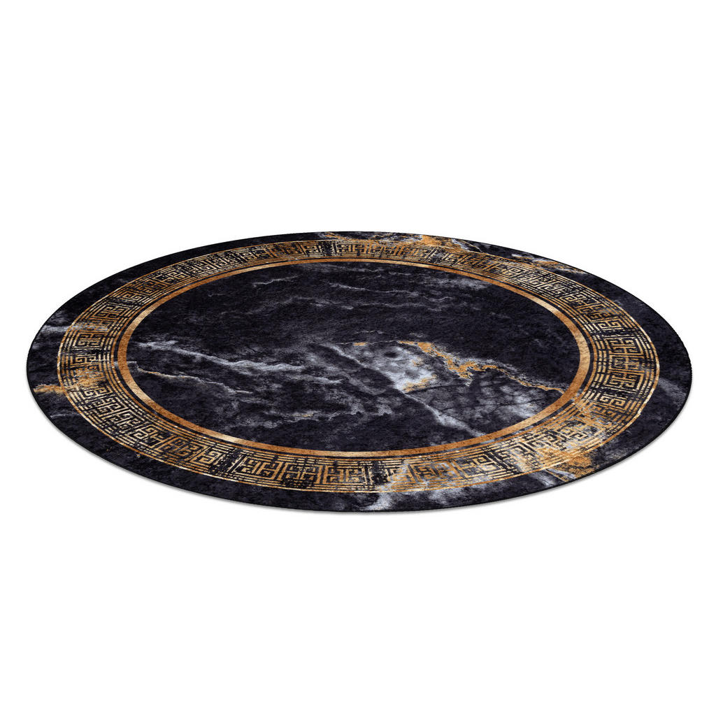 Thumbnail - rugsX Teppich, Schwarz, Textil, Rund, 120x120 cm, Teppiche & Böden, Teppiche