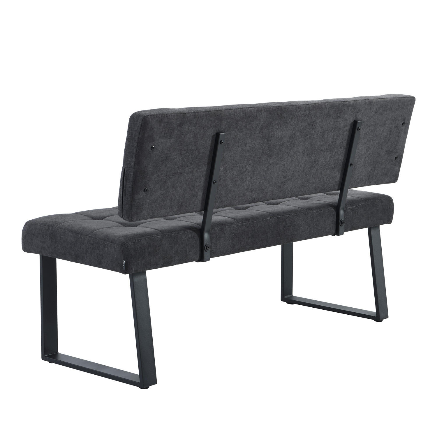 SITZBANK SIGFRID - Anthrazit, Textil/Metall (140/48/56cm) - B&D Home