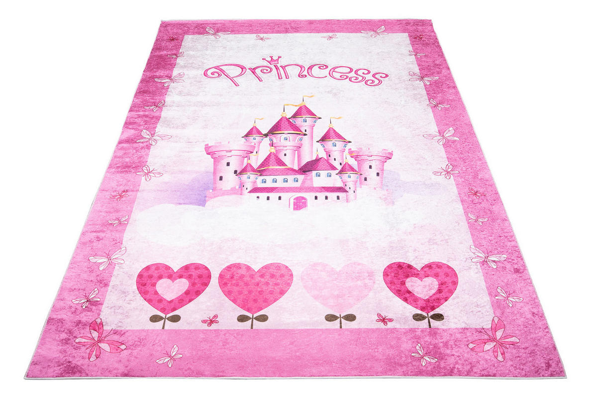 TEPPICH EMMA Rosa 140/200 cm - Rosa, Kunststoff (140/200cm) - Tapiso