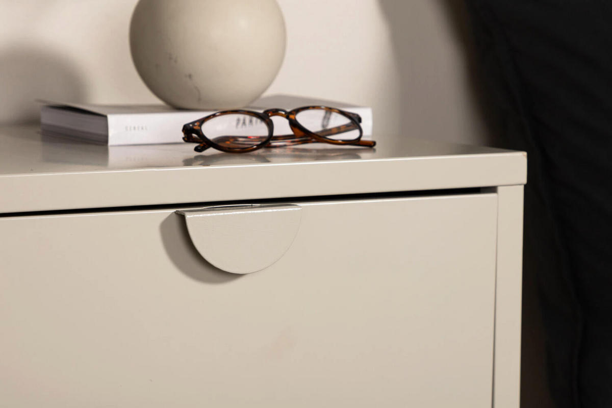 NACHTSCHRANK Hellgrau - Hellgrau, Holzwerkstoff (45/59/40cm) - ebuy24