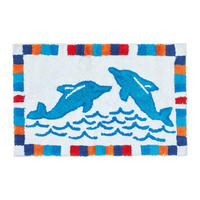 KINDERTEPPICH Delfine, Baumwolle 50/85 cm - Multicolor, Textil (50/85cm) - Homescapes