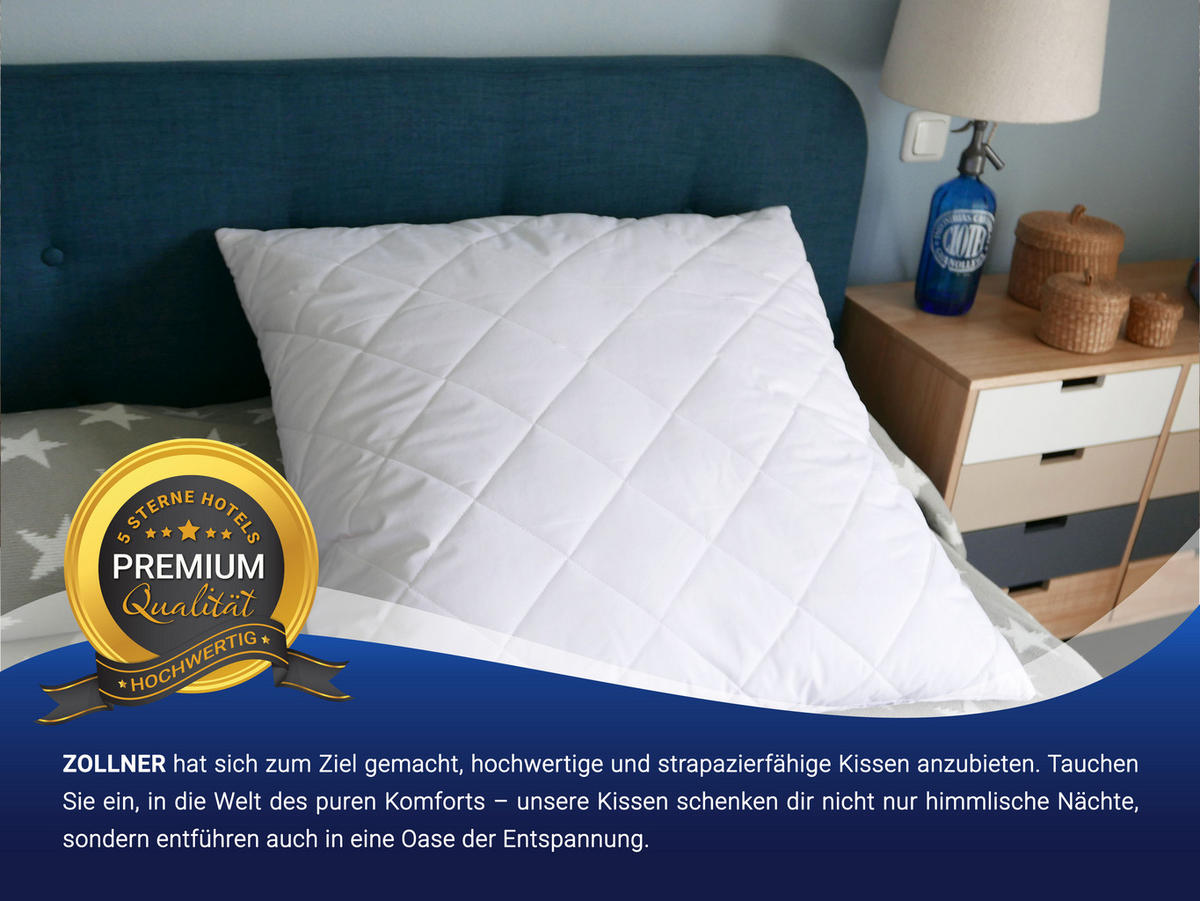KISSEN, 80x80 cm, 50% Polyester, 50% Baumwolle, Weiß - Weiß, Textil (80/80cm) - Zollner