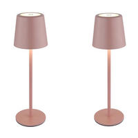 LED TISCHLEUCHTE Metall Rosa 2x - Rosa, Metall (8.5/8.5/28cm) - Globo Lighting