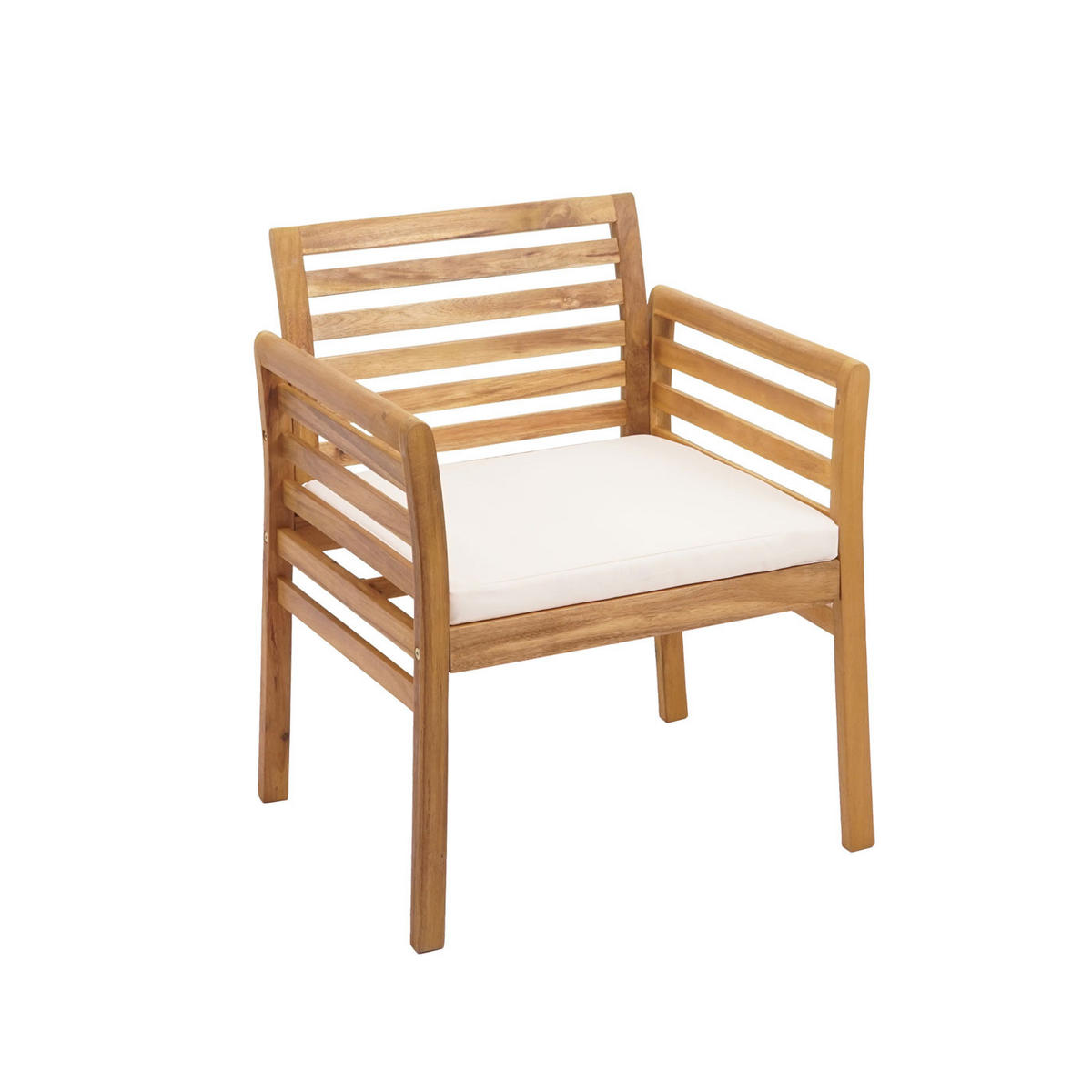 GARTENGARNITUR E99B Braun, Cremeweiß - Creme/Braun, Holz - MCW