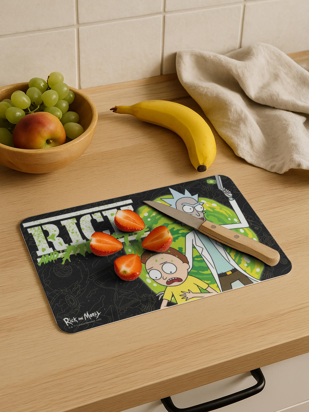 BRETTCHEN Rick and Morty Teleport Schwarz 14,5 x 23,5 cm - Schwarz, Kunststoff (14.5/23.5cm) - United Labels