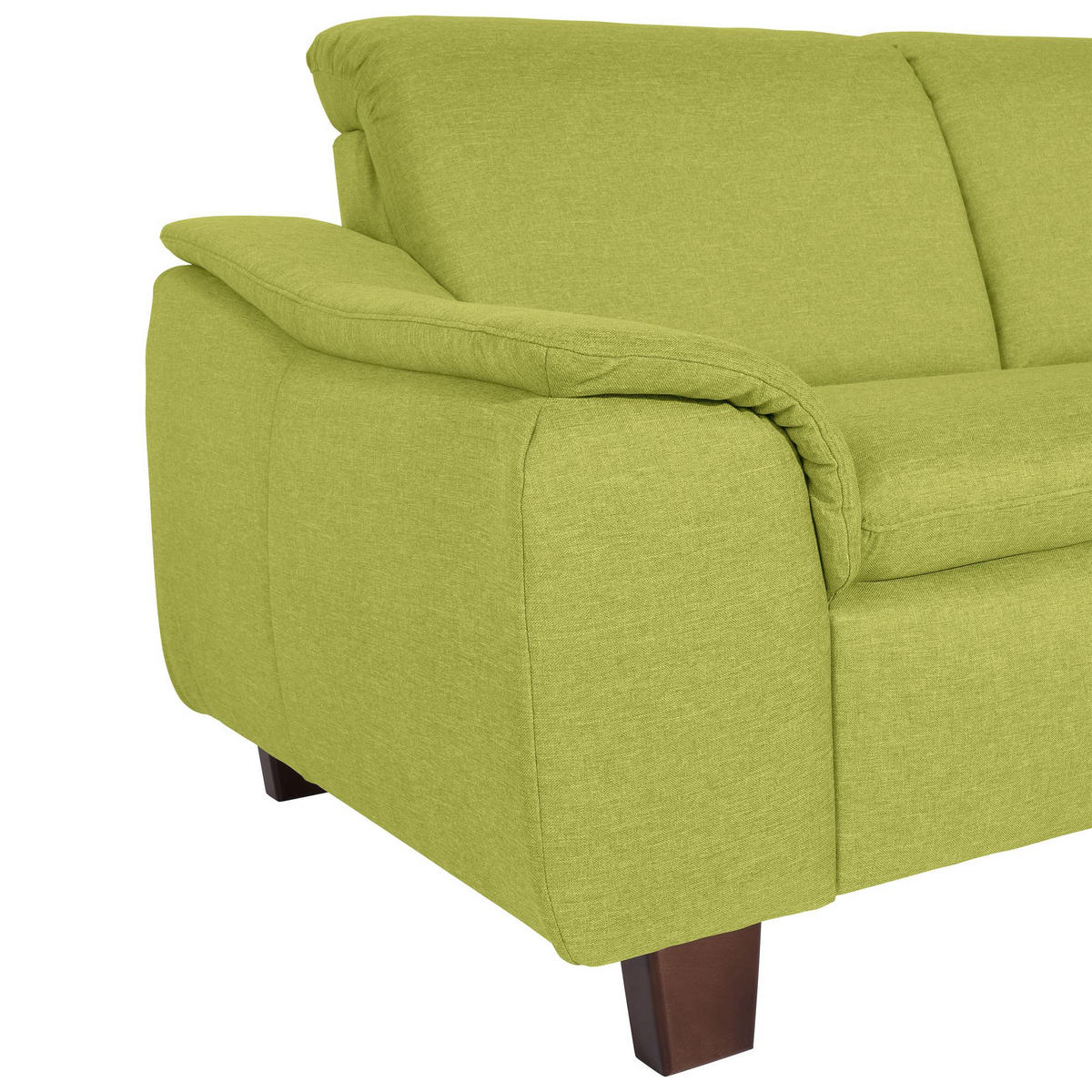 ECKSOFA mit Ottomane rechts Kaylil Flachgewebe apfel - Apfelbaumfarben, Kunststoff (187/247cm) - 58aufmkessel