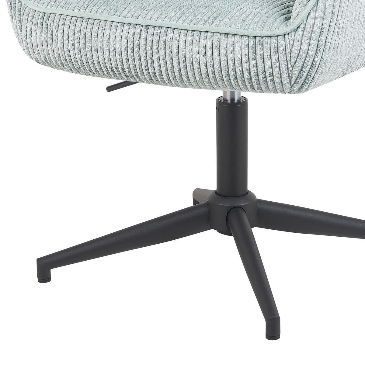 BÜROSTUHL Mika-Caro - Schwarz/Hellblau, Textil/Metall (60/79/61cm) - DUBI Möbel