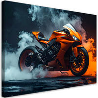 LEINWANDBILD Kraftfahrzeuge 100x70cm - Orange, Textil (100/70cm) - Feeby