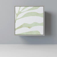SIDEBOARD BOTANICAL SPARK, Grau, 57,5x42x57,5 cm, Ohne Füße - Multicolor/Grau, Holzwerkstoff (57.5/57.5/42cm) - SpaceRebels