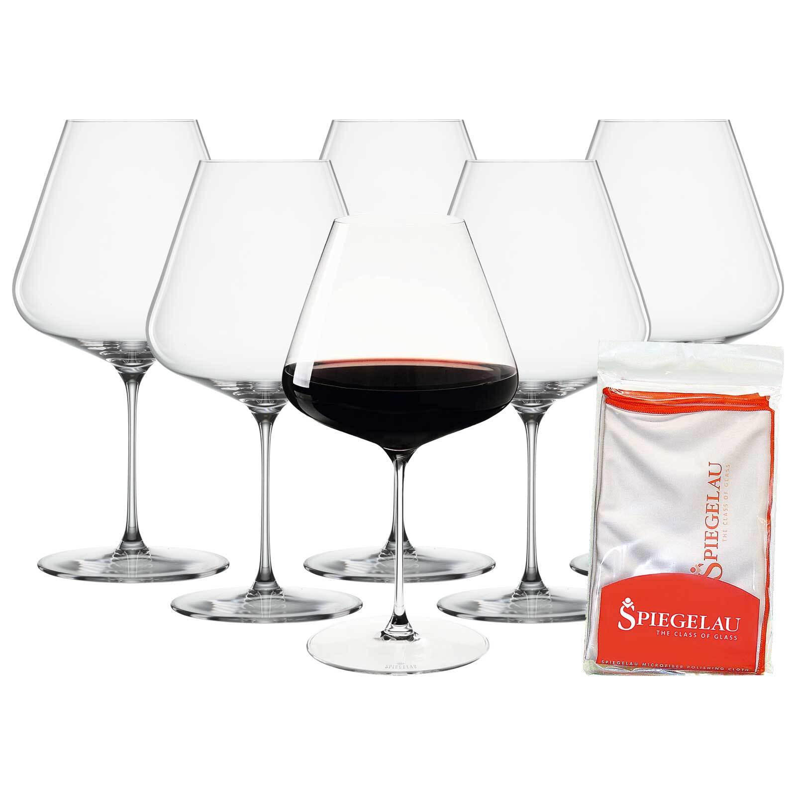 BURGUNDERGLÄSER + POLIERTUCH Definition transparent 960 ml 6er Set - Transparent, Glas (0.96L) - Spiegelau