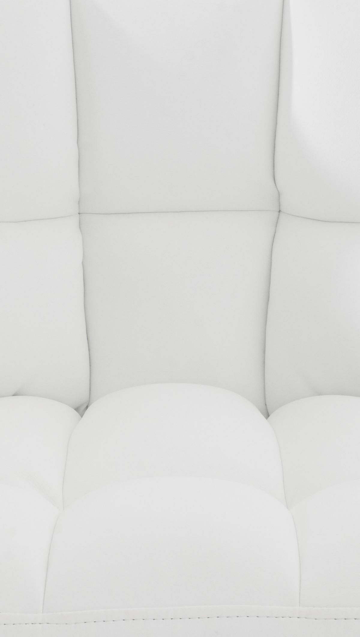 SESSEL Lederlook weiß - Schwarz/Weiß, Textil/Metall (64/75/48cm) - CLP