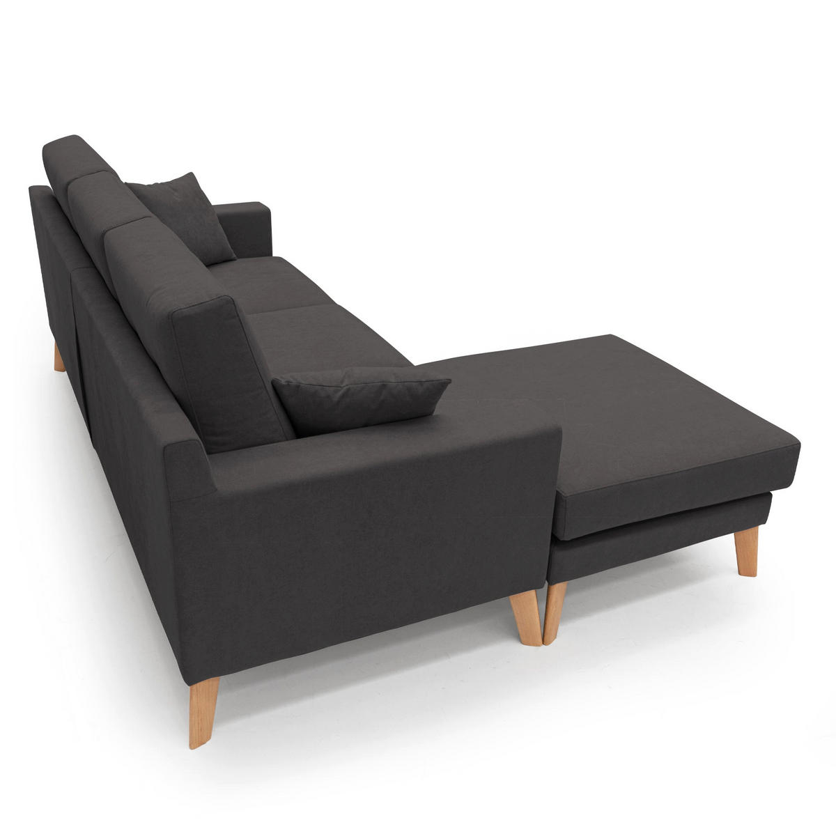 ECKSOFA Danish - Schwarz, Textil (237/91cm) - Divani.store