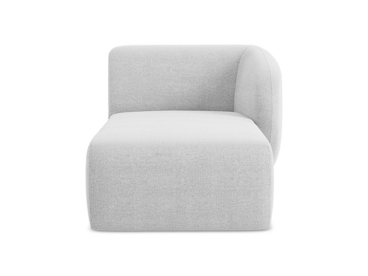 SOFAELEMENT Rechts Bouclé Stoff Grau - Silberfarben/Schwarz, Holzwerkstoff/Kunststoff (91/75/166cm) - Makamii