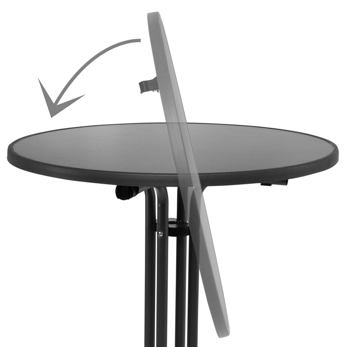 STEHTISCH Sylt - Grau, Metall (80/80/110cm) - Beautissu 