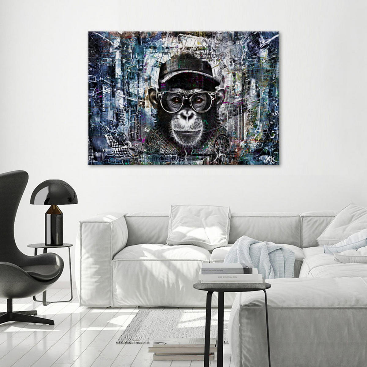 KUNSTDRUCK Grau 100/70 cm - Grau, Textil (100/70cm) - KUNSTLOFT