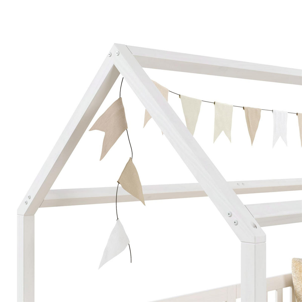 HAUSBETT NINA 90X200 CM - Weiß, Holz (96/135/206cm) - IDIMEX