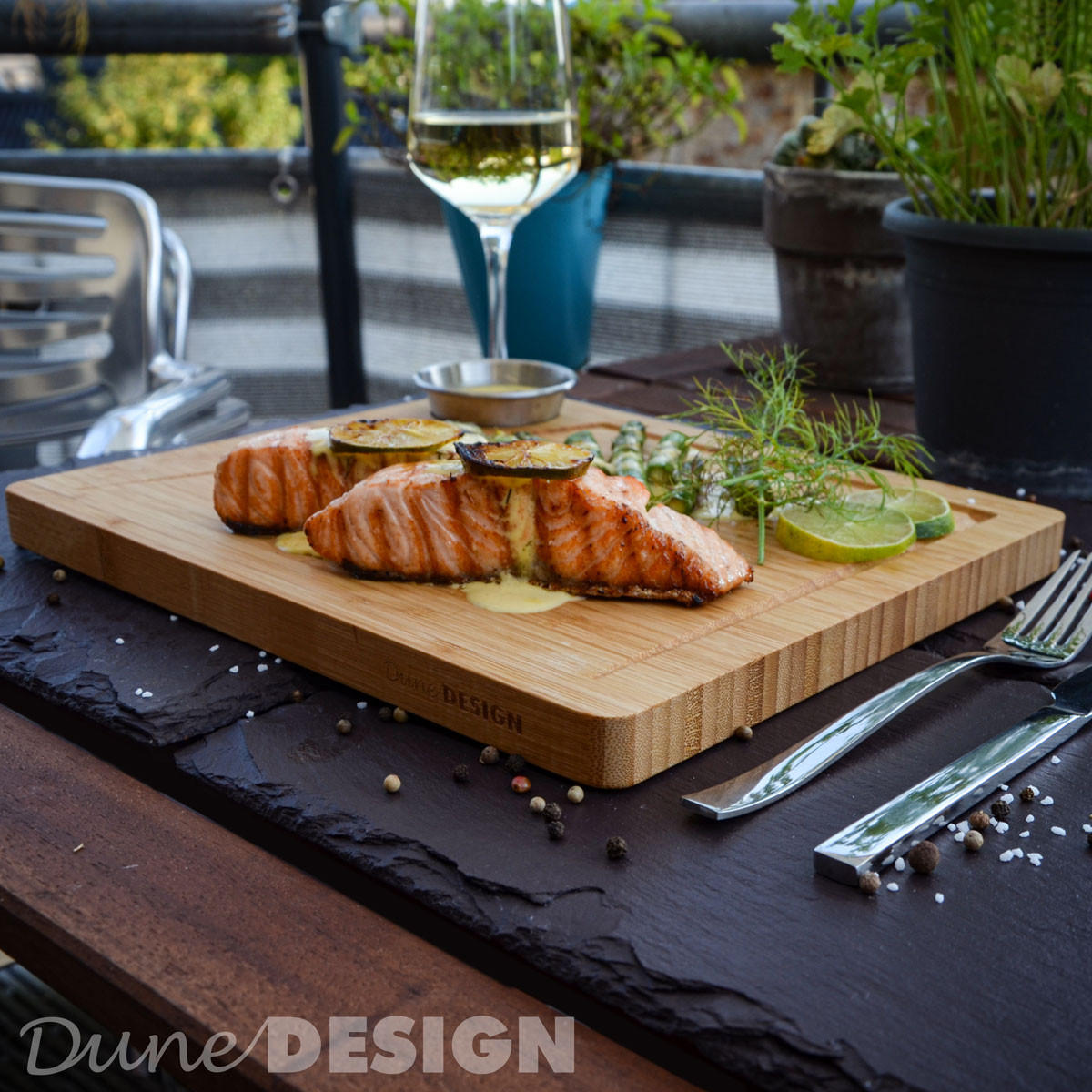 STEAKBRETT 25/30/2 cm, Bambus - Beige, Holz (25/30cm) - Dunedesign