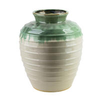 VASE Evro grün 32.5/32.5/39.5 cm Keramik - Grün, Keramik (39.5cm) - Mondex