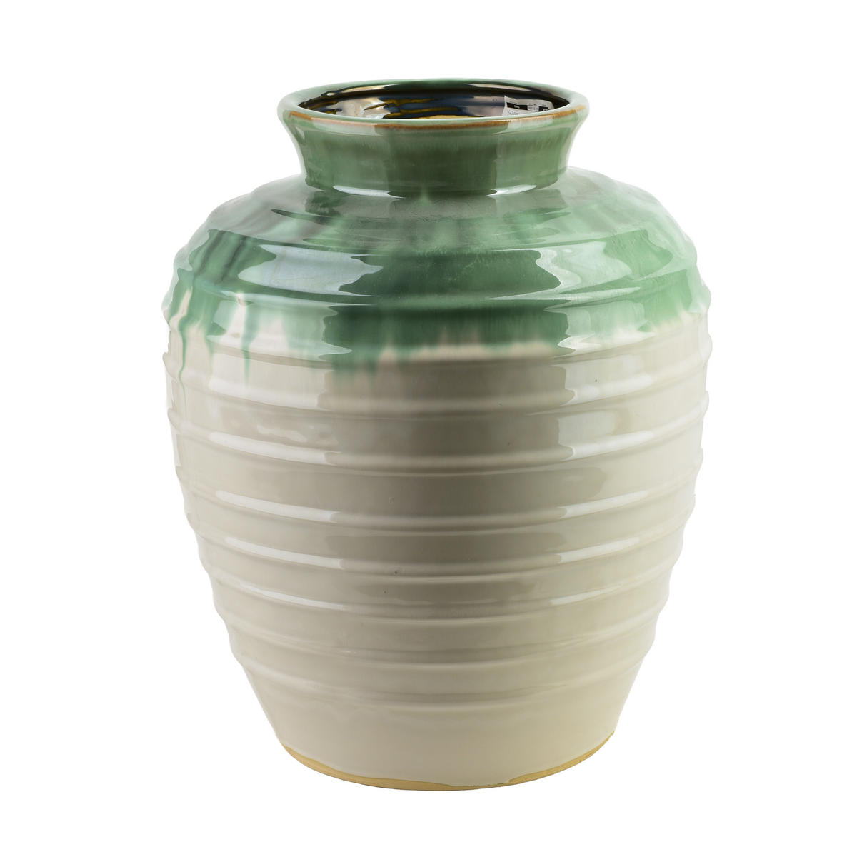 VASE Evro grün 32.5/32.5/39.5 cm Keramik - Grün, Keramik (39.5cm) - Mondex