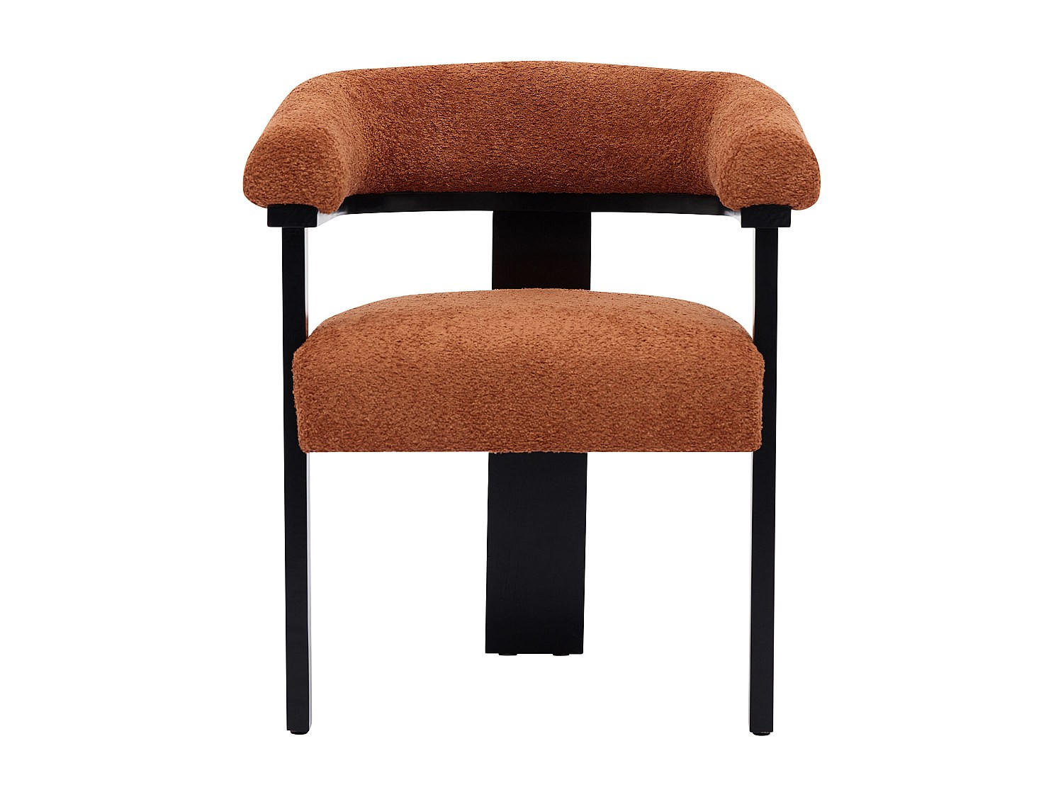 STUHL - 64 cmcm x 60 cmcm - Stoff - Schwarz, Terracotta - LIVELIA - Dunkelorange, Textil (64/78/60cm) - Vente-Unique